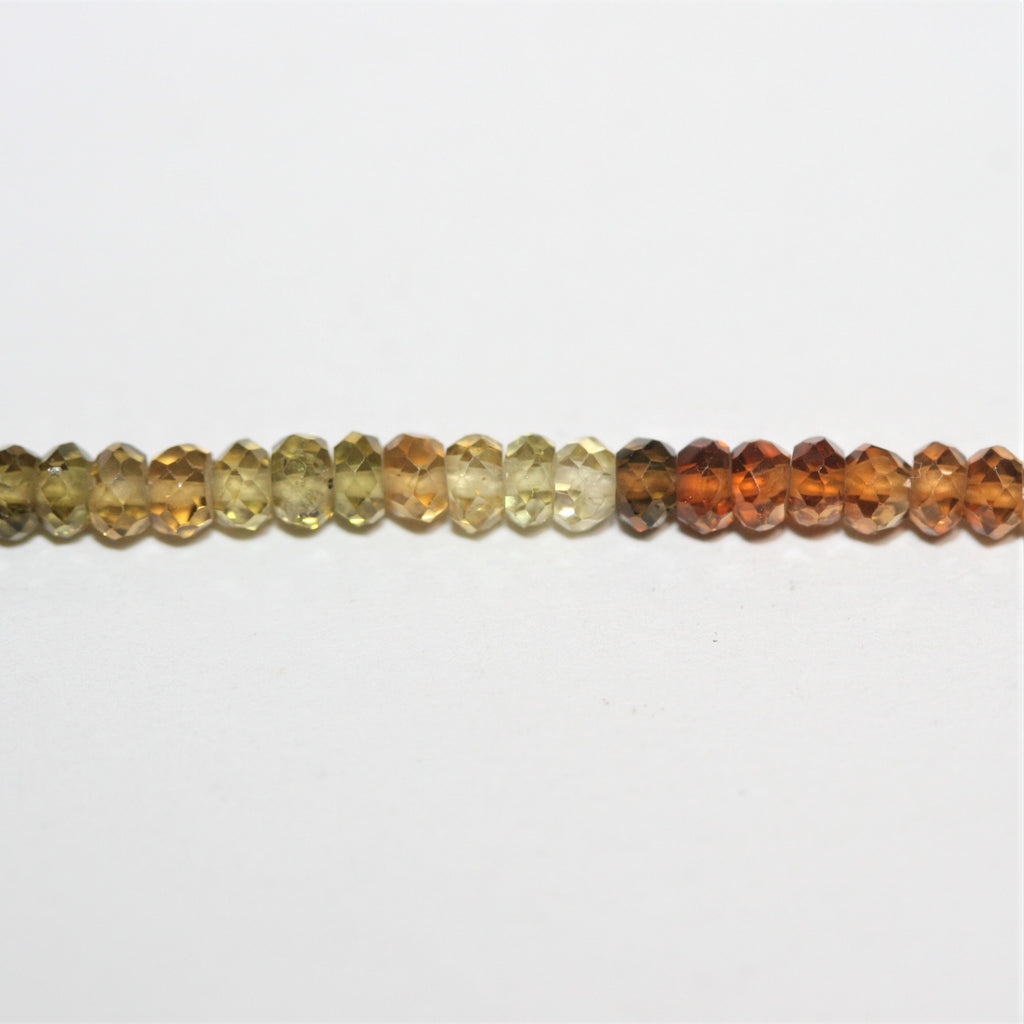 Perles rondelles à facettes en tourmaline St. Petrotourmaline 14" 3x2mm.- Brin 35cm.