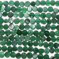 Perles plates lisses en aventurine St. Green de 14 pouces, 6-7 mm - Brin de 37 cm.