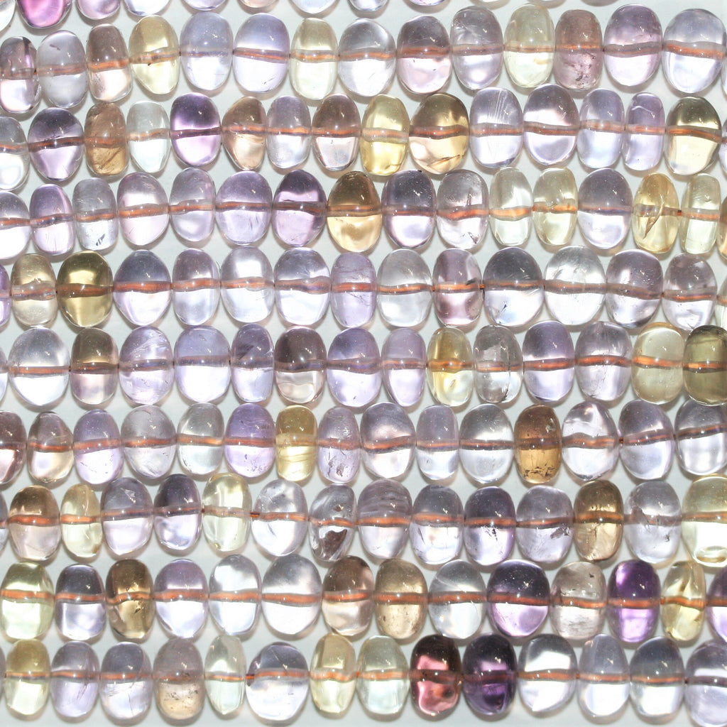 16" St. Ametrine Graduated Smooth Rondelle Beads 7.5x4- 11x8mm. Approx.- Strand 40cm. - Hard Gems