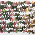 Perles en tourmaline lisses en forme de goutte de 9 pouces, 6 x 4 mm - Brin de 23 cm.