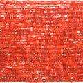 13" St Carnelian Faceted Disc Beads 5x3mm. Approx.- Strand 33 cm.