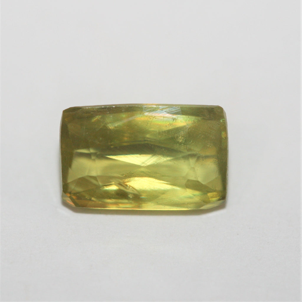 Green Sphene Titanite Rectangular Cut 8x5mm. (1.36ct.) -  Lot of  Natural Dispersion- Rare Gemstone - Hard Gems
