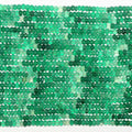 13" St Green Onyx Faceted Rondelle Beads 5x3mm.- Strand 33cm.