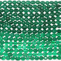 Perles ovales lisses en onyx vert 9x7mm. Longueur approximative du fil : 33 cm.