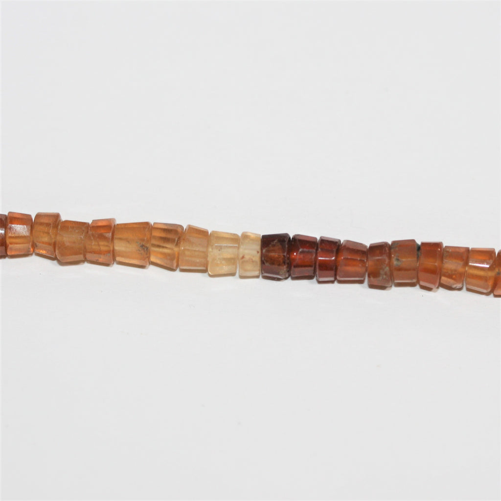 13" St Hesonite Garnet Faceted Disc Beads 5x3mm.- Strand 33cm.