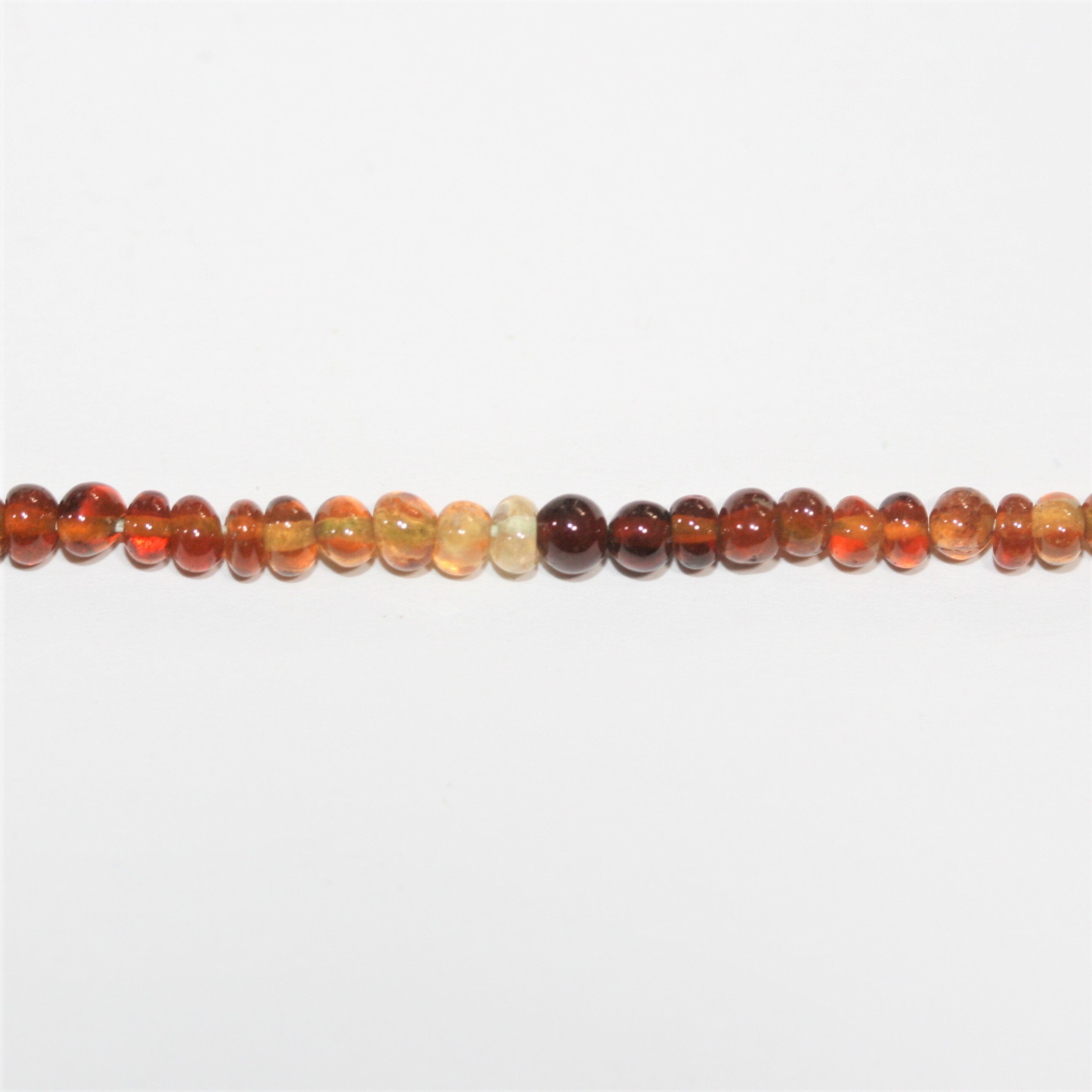 13" St Hesonite Garnet Smooth Rondelle Beads 3x2mm. Approx.- Strand 34cm.
