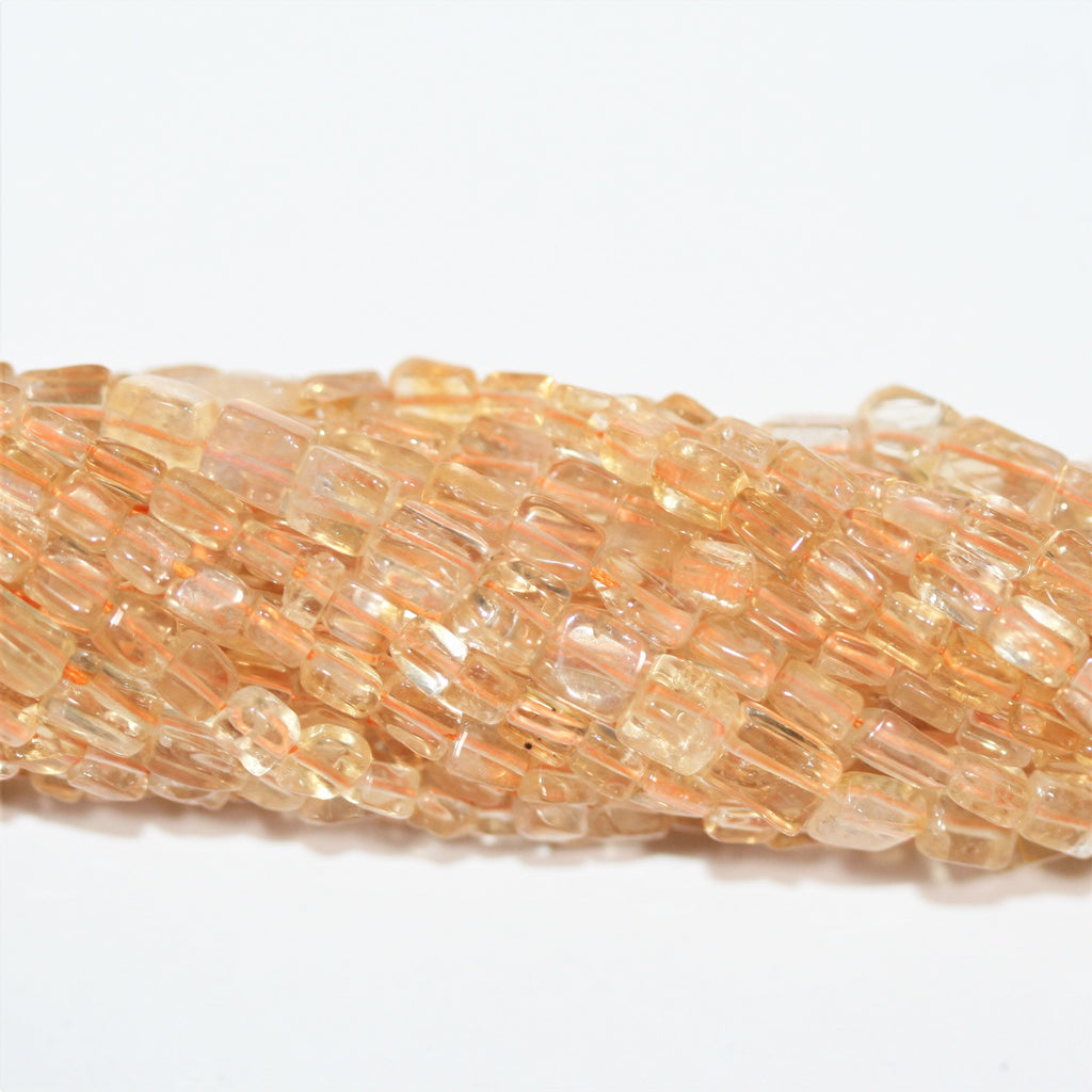 13" St Citrine Smooth Prism Beads 5x3mm. Approx.- Strand 33cm.