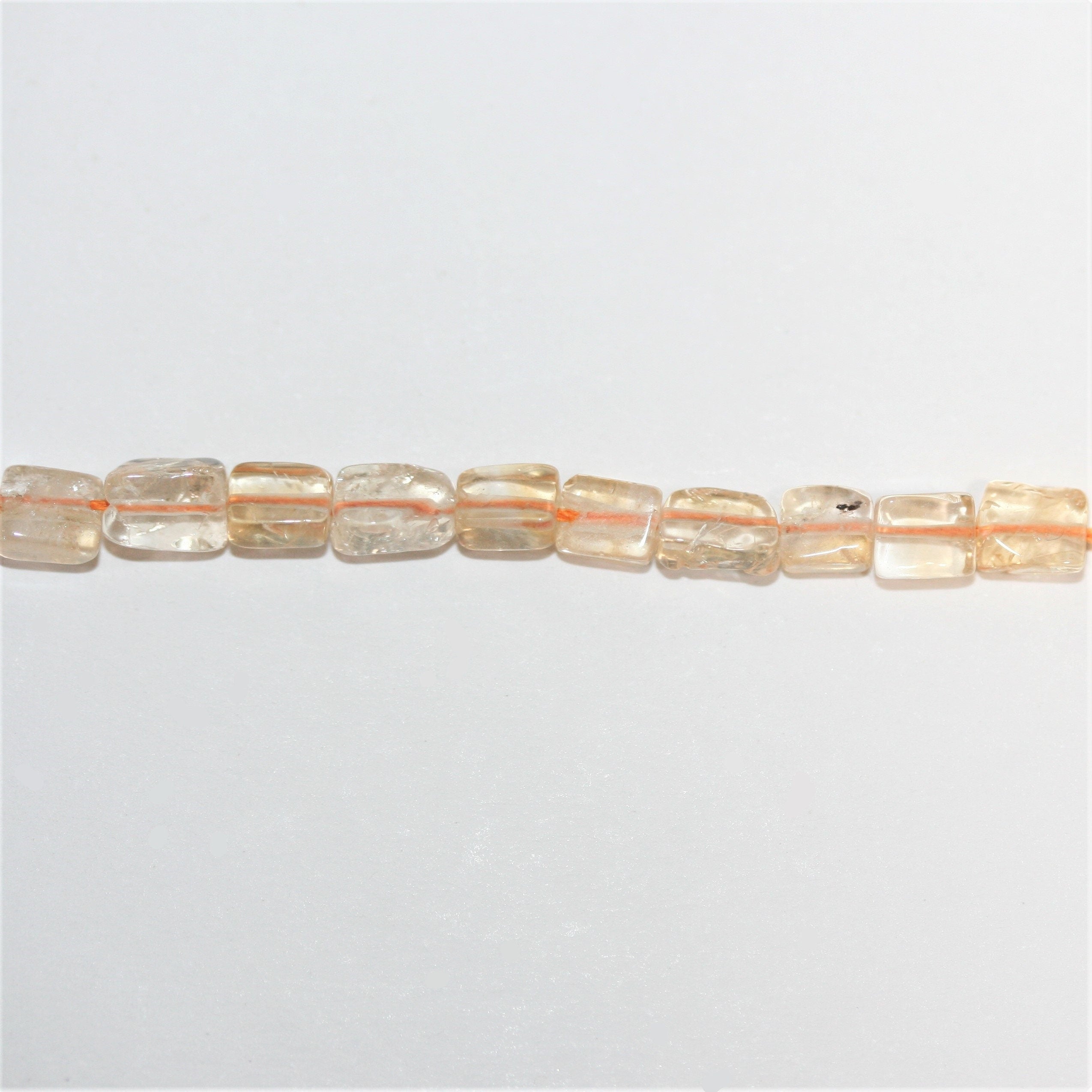 13" St Citrine Smooth Prism Beads 5x3mm. Approx.- Strand 33cm.