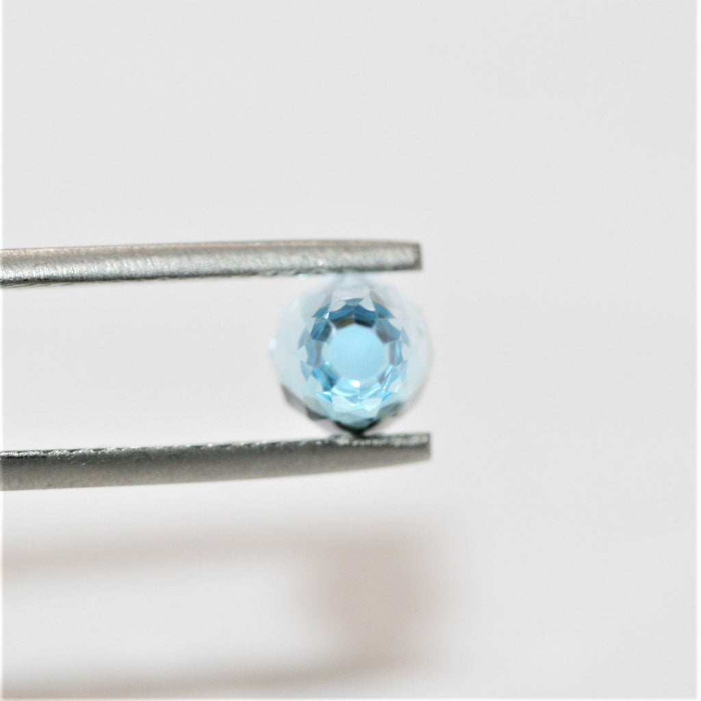 Lote de gotas facetadas de topacio azul cielo perforadas a la mitad, 12 x 6 mm - 1 par