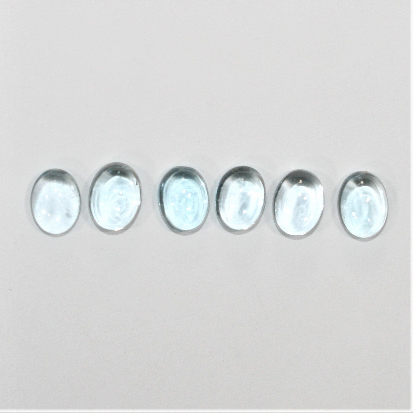 Sky Blue Topaz Smooth Oval Cabochons Lot 8x6mm.- 6 Pieces