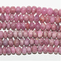 7" St Pink Sapphire Smooth Rondelle Beads 6x4mm.- Strand 19cm. - Hard Gems