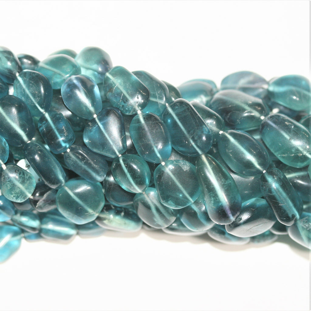 16" St Fluorite Smooth Nugget Beads 10-20mm. Approx.- Strand 42cm. - Hard Gems