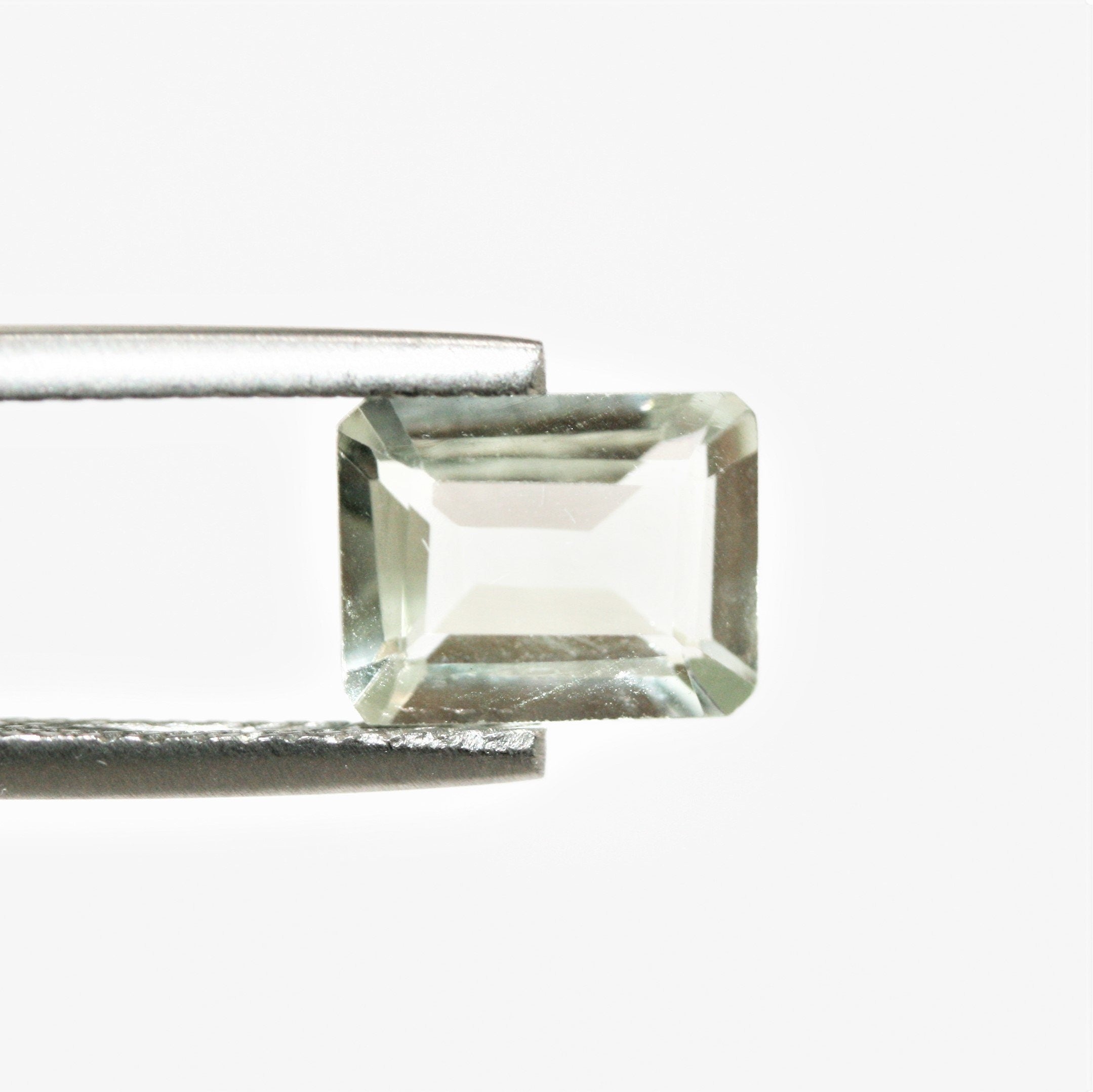 Lote de Prasiolita Facetada Rectangular 9x7mm.- 8 Piezas