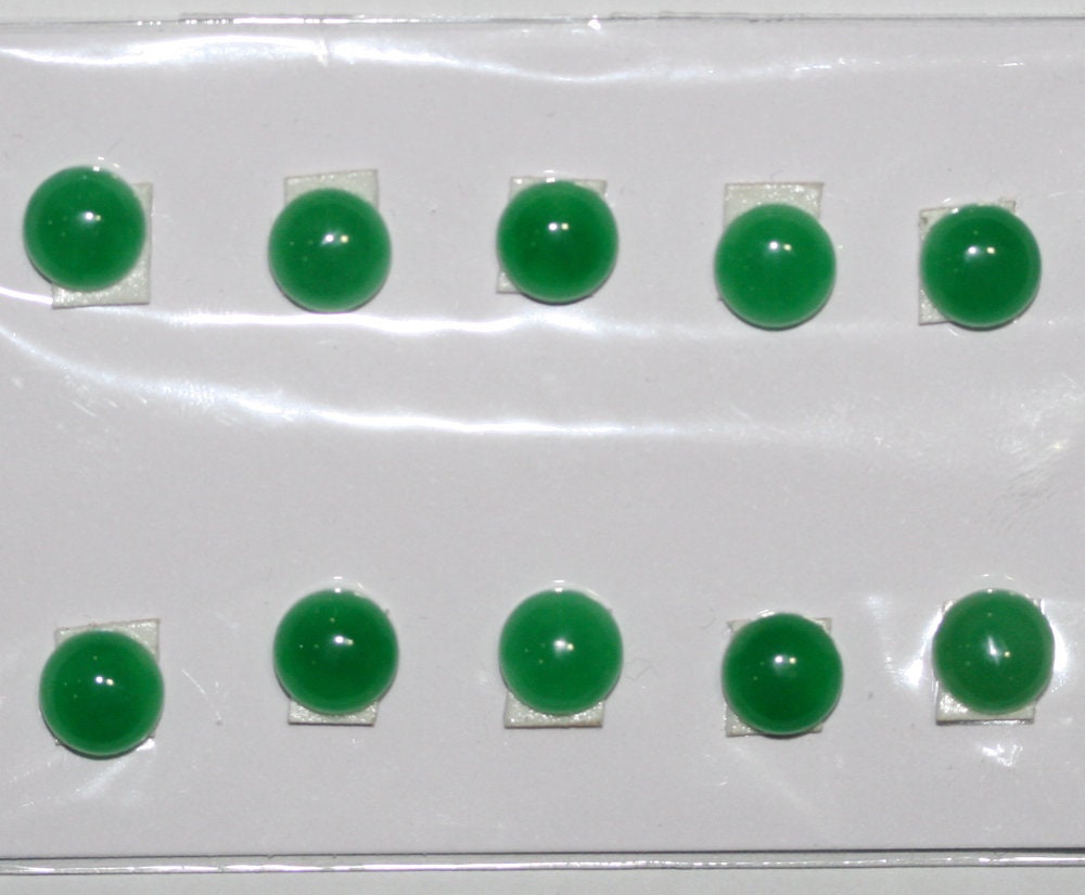 10Pcs Lot Green Jade Round Cabochon ( 10Pcs ) 7mm
