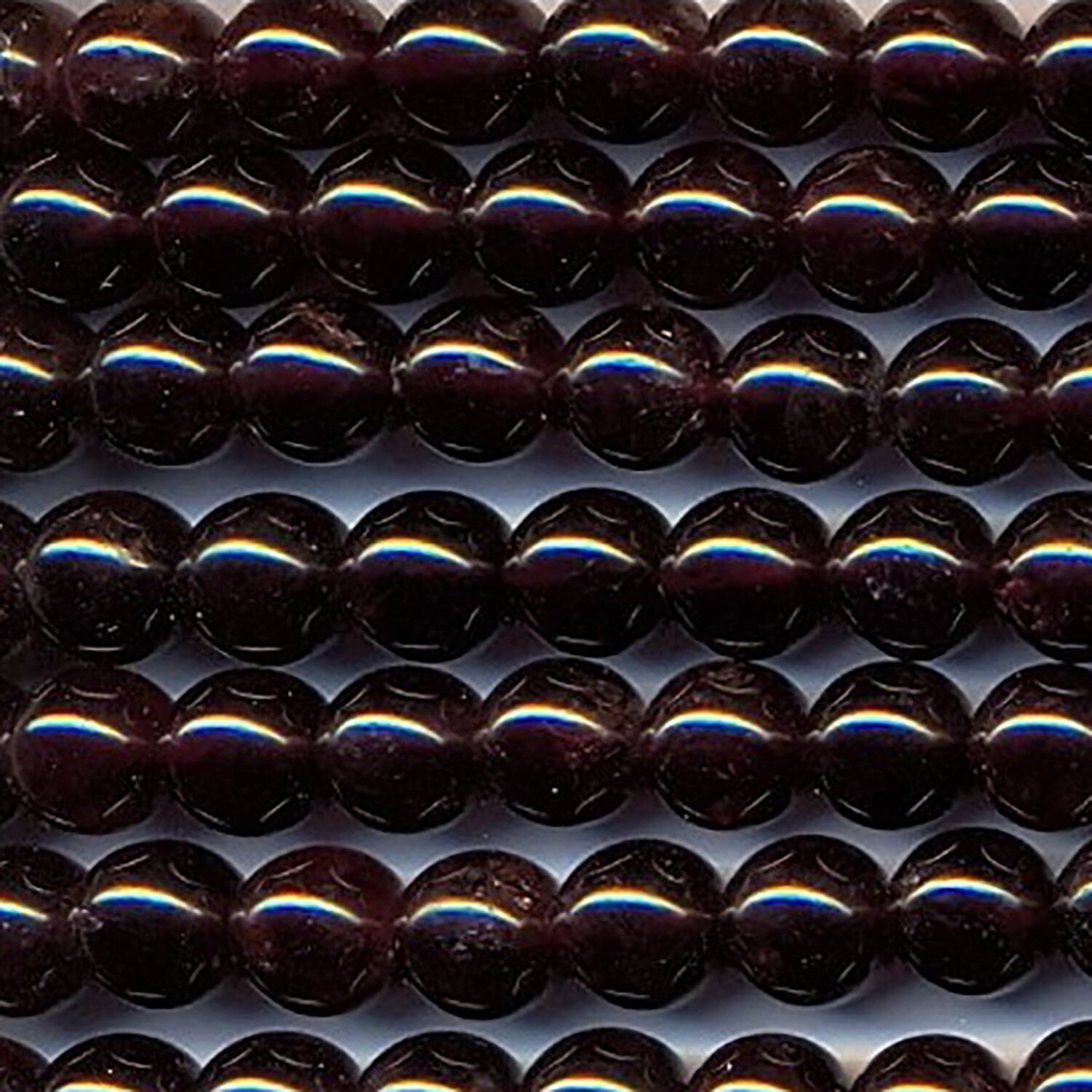 14" St Garnet Smooth Round Beads 8mm -Strand 38cm