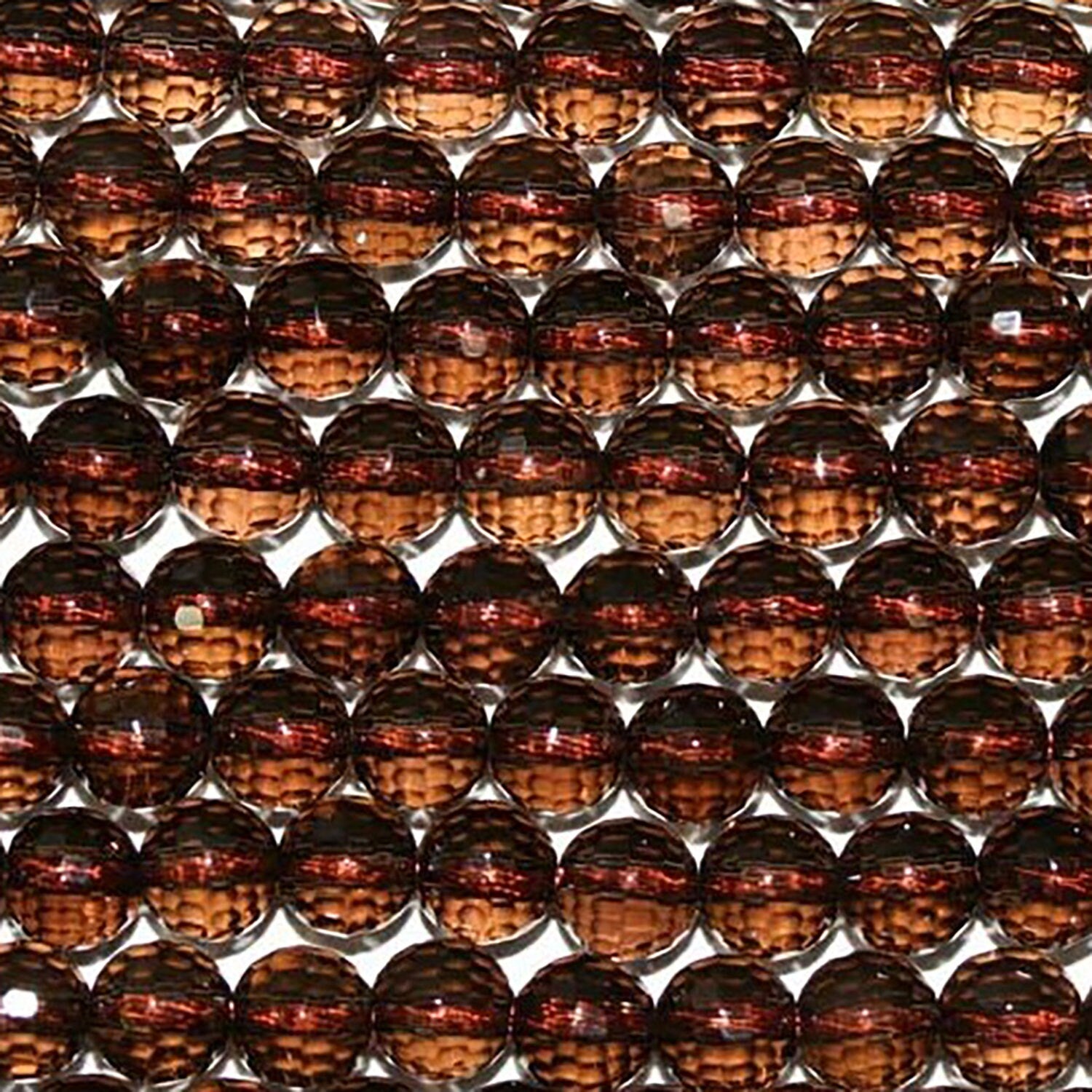 Perles rondes à facettes en quartz fumé St de 15 pouces (8 mm) - Fil de 39 cm