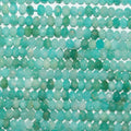 Perles rondelles à facettes en amazonite St, 39 cm (15 po), 3 x 2 mm.