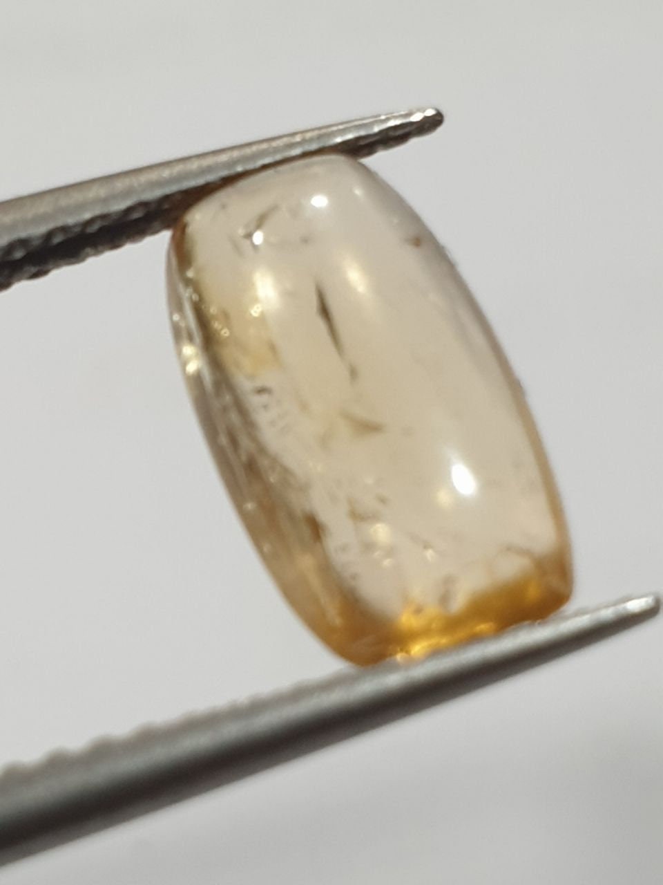 Natural Imperial Topaz Cushion Cabochon 11.2x6.3mm. (2.2ct.) - Unique Untreated Gem - Brazilian Topaz