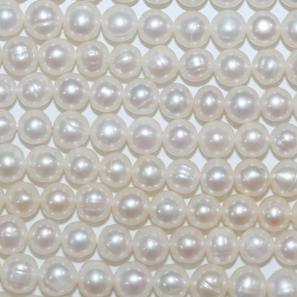 13" St FreshWater Round Pearl 4.5-5mm.-Strand 37cm. -Natural Pearls wholesale Prices