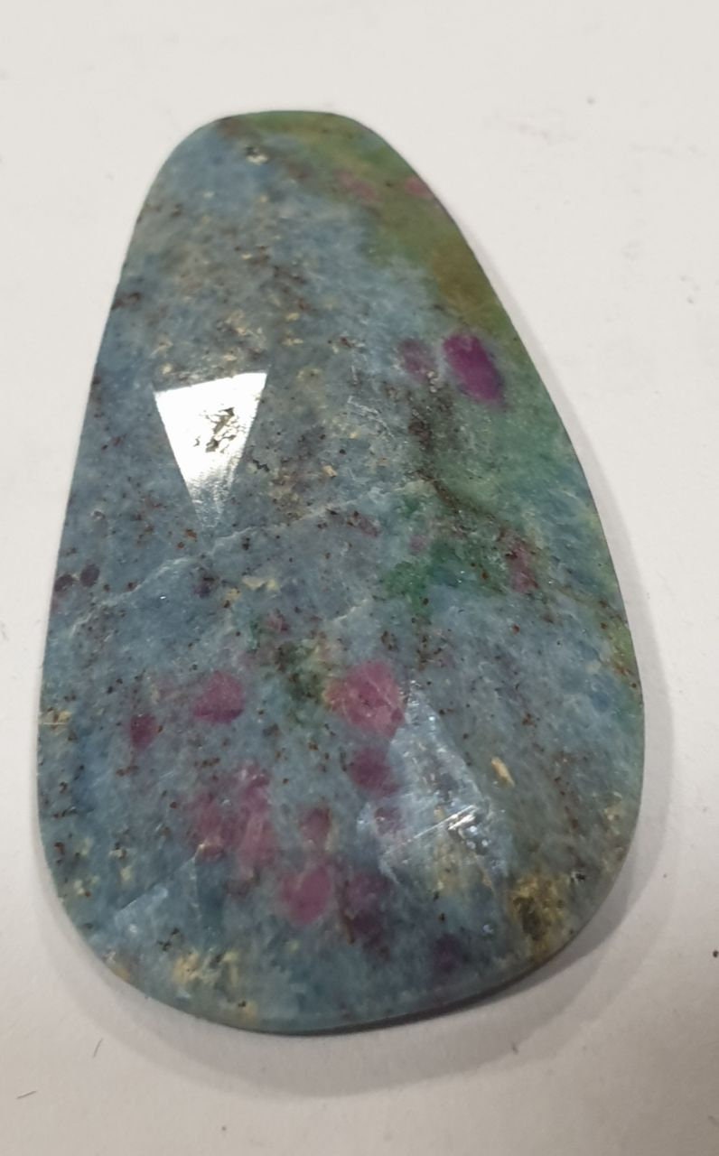 1 Matching Pair 31.8x17mm 40.4ct Rose Cut Extremely Rare Blue Ruby Zoisite From Tanzania- Natural Gem