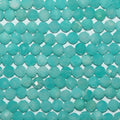 Perles rondes à facettes en amazonite St de 15 pouces, 4 mm - Fil de 39 cm.
