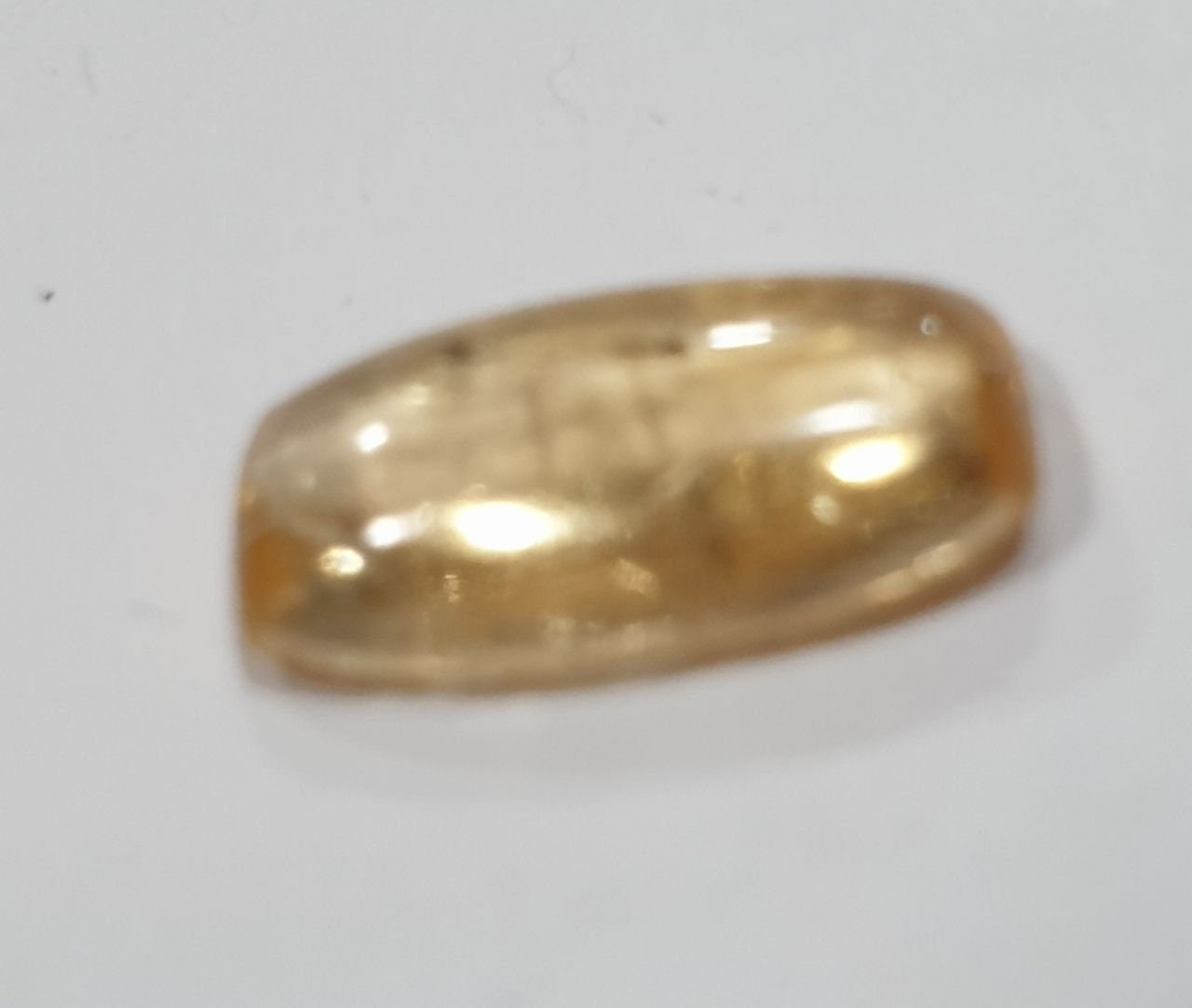 Natural Imperial Topaz Cushion Cabochon 11.2x6.3mm. (2.2ct.) - Unique Untreated Gem - Brazilian Topaz