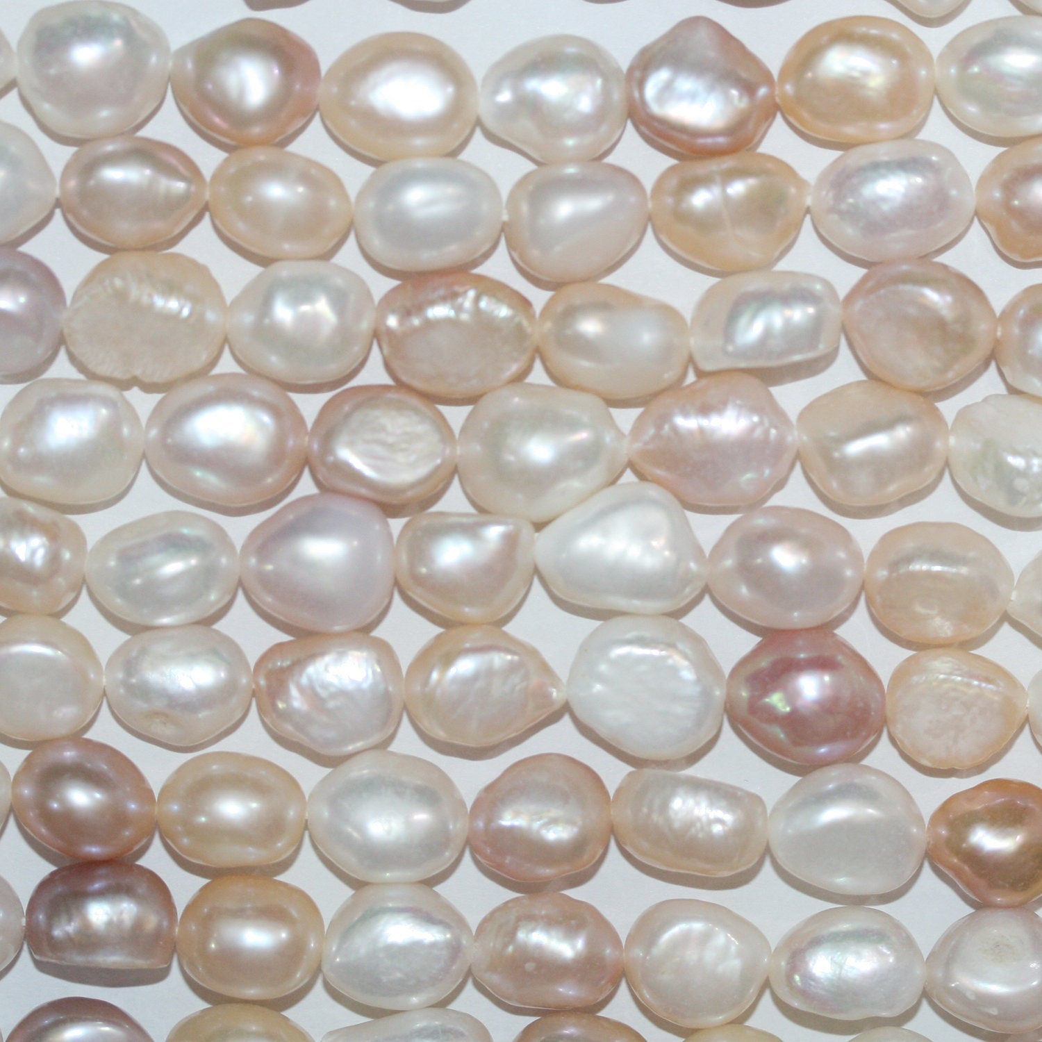 Perla Barroca Multicolor de Agua Dulce de 14" (10-12 mm) - Hilo de 36 cm - Precios al por mayor de Perlas Naturales