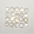 Lote de 20 cabujones redondos de piedra lunar de 4 mm (20 uds.)