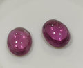 Rhodolite Garnet Pair Oval Cabochon 7x6mm.-(2pcs.)