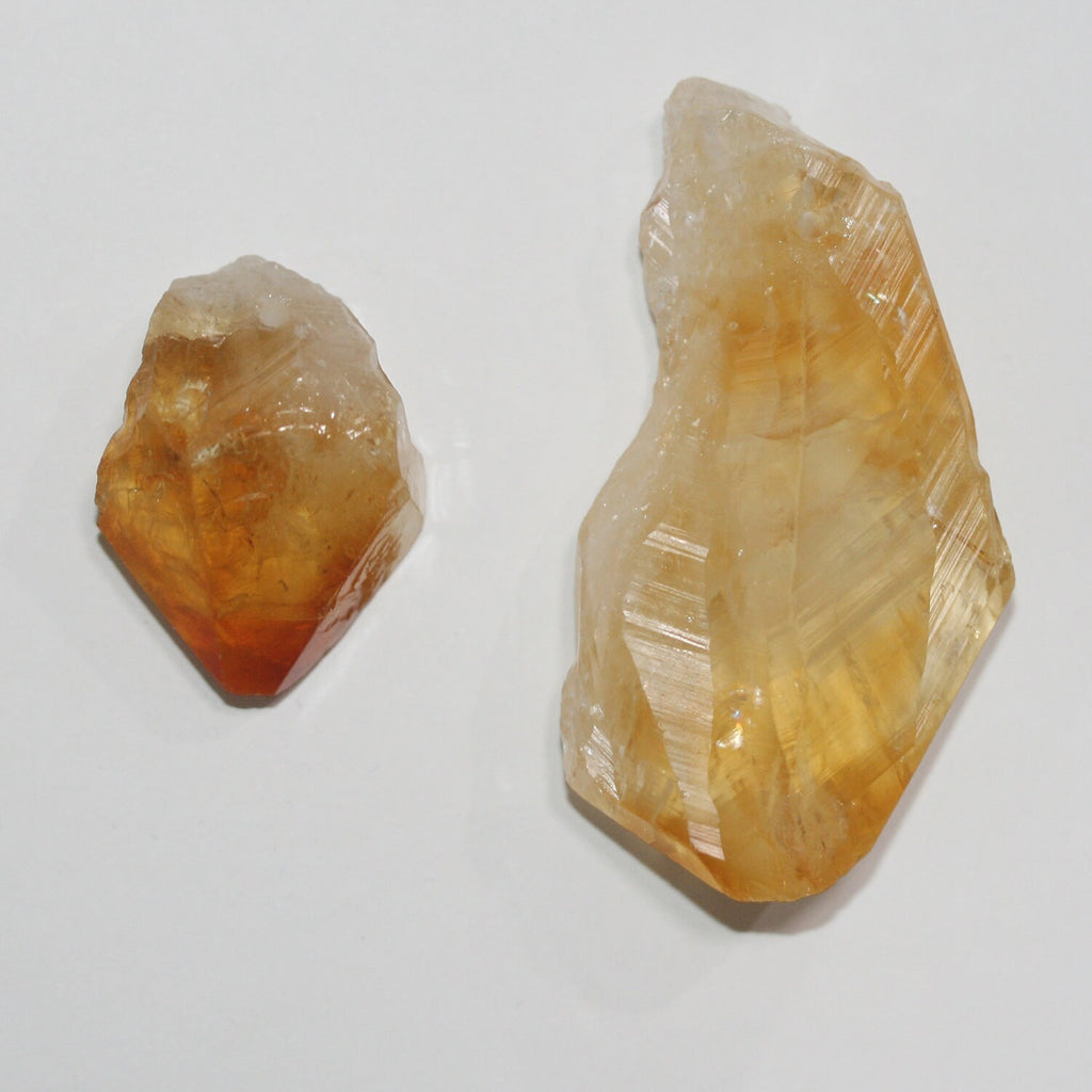 Colgante de citrino crudo de 47 x 25 mm aprox. (1 unidad)