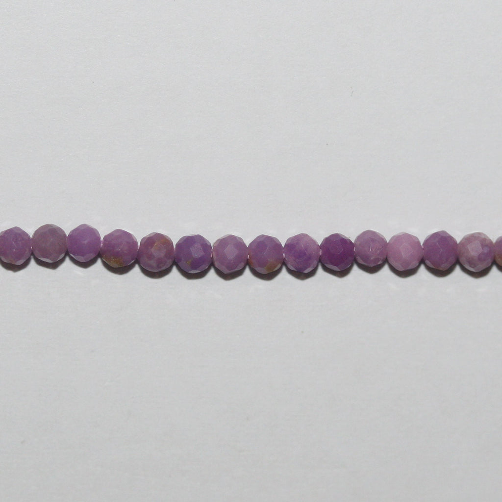 Perles rondes à facettes en phosphosidérite St de 15 pouces, 2,5 mm - Fil de 39 cm.