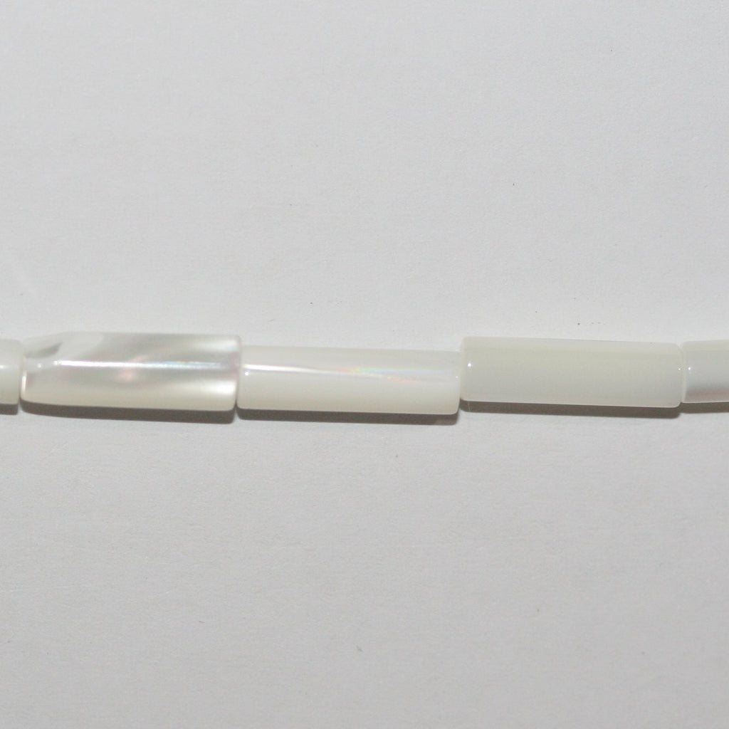 16" St MOP Smooth Tube Beads 13.5x5mm.- Strand 40cm. - Hard Gems