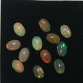 Ethiopian Opal Lot Oval Cabochon 6x4mm. (12pcs) -Gemstone Parcels-Loose Stones Wholesale Price