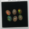 Ethiopian Opal Lot Oval Cabochon 8x6mm.-(6Pcs) -Gemstone Parcels-Loose Stones Wholesale Price