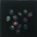 Ethiopian Black Opal Lot Oval Cabochon 5x4mm.-(12Pcs) -Gemstone Parcels-Loose Stones Wholesale Price