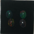 Ethiopian Black Opal Lot Oval Cabochon 9x7mm.-(4Pcs).-Gemstone Parcels-Loose Stones Wholesale Price