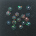 Ethiopian Black Opal Lop Round Cabochons 4mm.-(16Pcs).-Gemstone Parcels-Loose Stones Wholesale Price