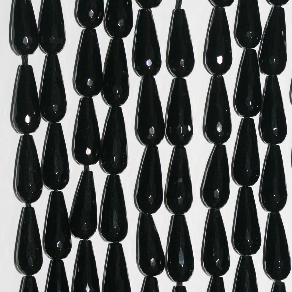 Cuentas de ónix facetado de 16" de St., 20 x 8 mm, hilo de 40 cm.