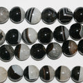 15" St Banded Onyx Smooth Round Beads 18mm.-Strand 39cm. - Hard Gems