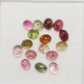 Tourmaline Lot Oval Cabochons 5x4mm.-(6 CT) -Gemstone Parcels-Loose Stones Wholesale Price-Natural Gems