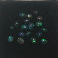 Ethiopian Black Opal Lot Oval Cabochon 4x3mm. (18pcs) -Gemstone Parcels-Loose Stones Wholesale Price