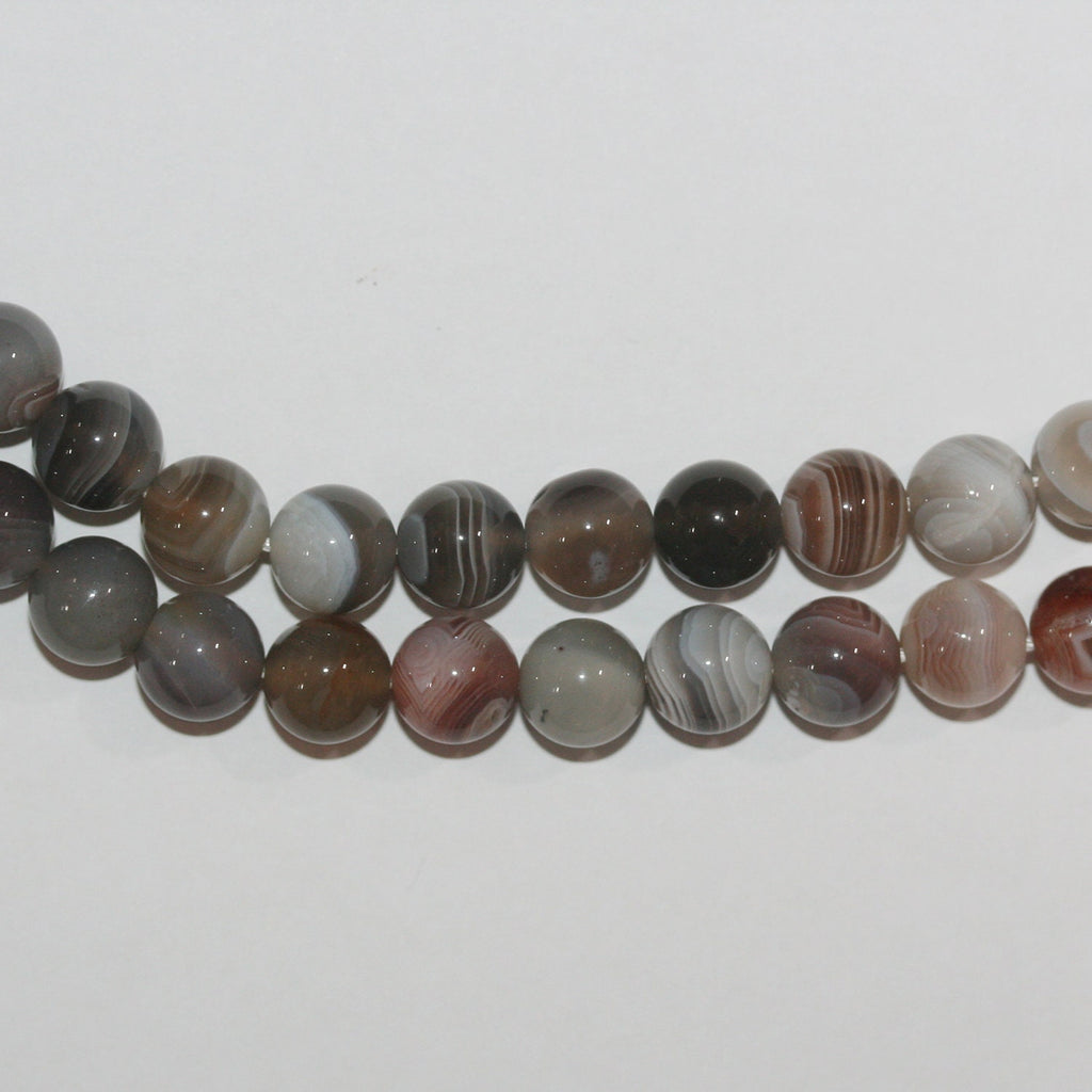 15" St Botswana Agate Smooth Round Beads 14mm.-Strand 39cm. - Hard Gems
