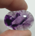 Unique Very Rare Amethyst Oval Cabochon 28.7x21.3mm. (30ct.) - Healing Properties-Rare Inclusion-Color Zoning
