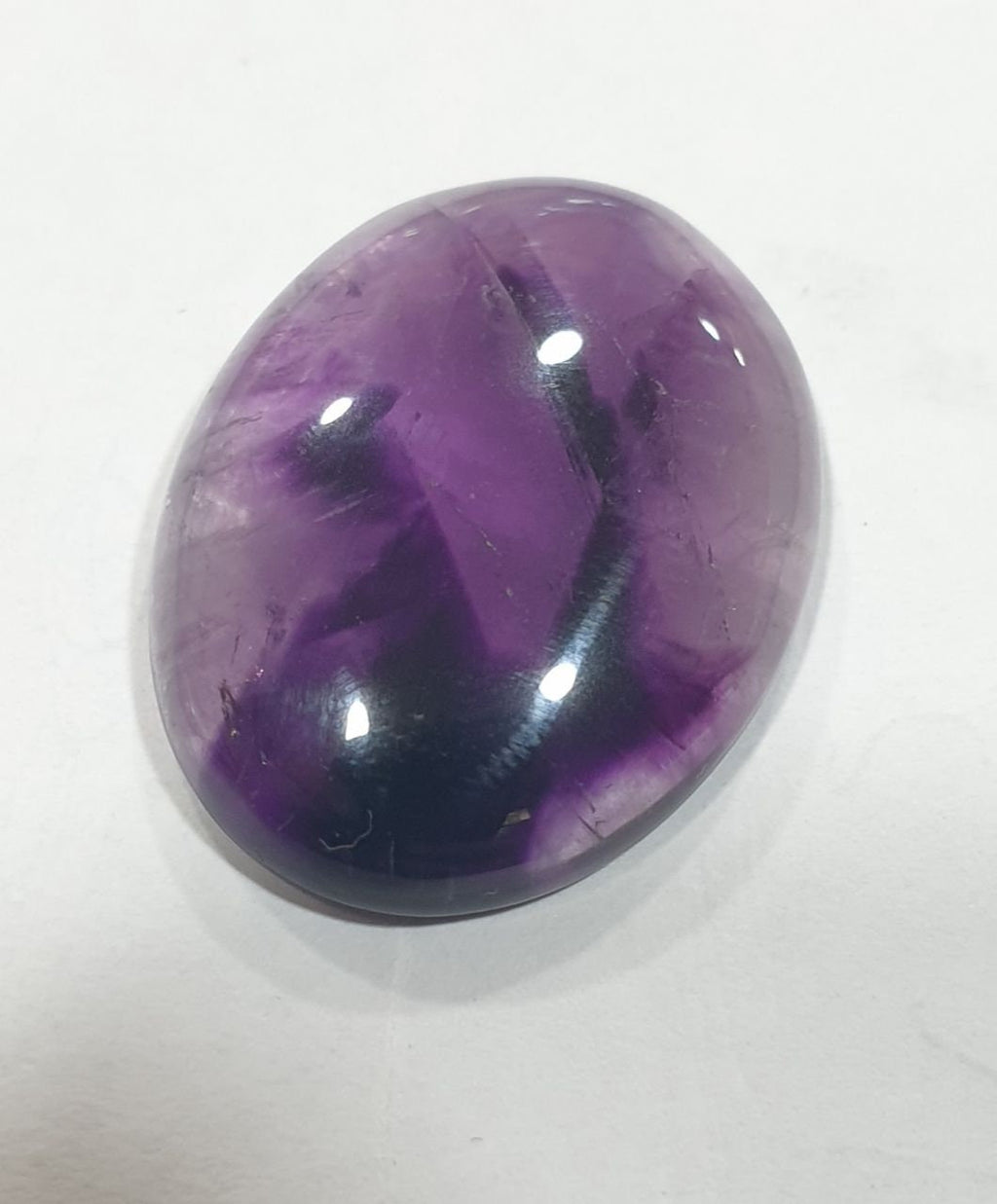 Unique Very Rare Amethyst Oval Cabochon 28.7x21.3mm. (30ct.) - Healing Properties-Rare Inclusion-Color Zoning