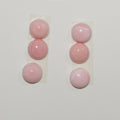 6 Pcs Lot Pink Shell Round Cabochon 8mm. (6 pcs.) - Hard Gems