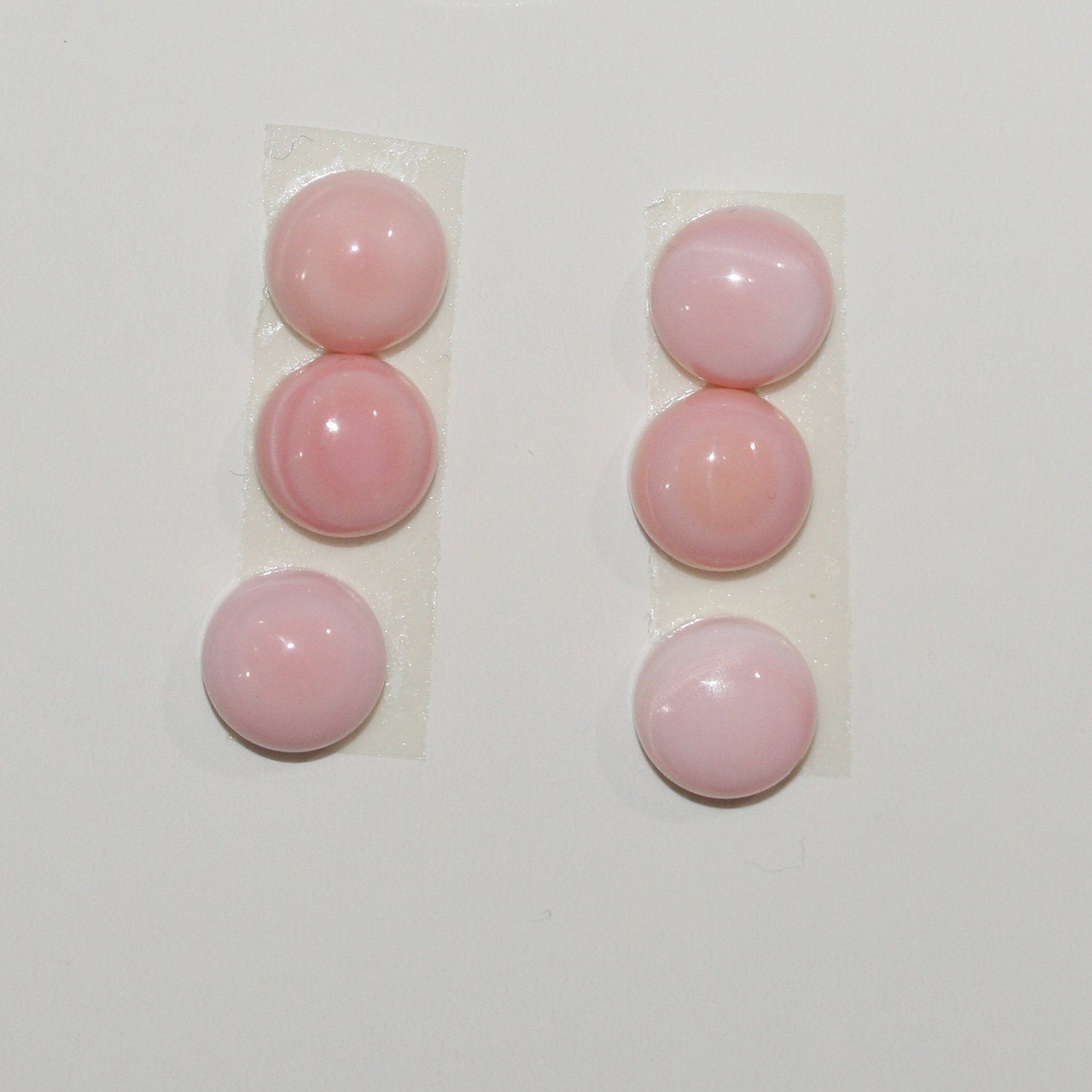 6 Pcs Lot Pink Shell Round Cabochon 8mm. (6 pcs.) - Hard Gems