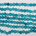 16" St Blue Agate Faceted Round Beads 4mm.-Strand 40cm - Hard Gems