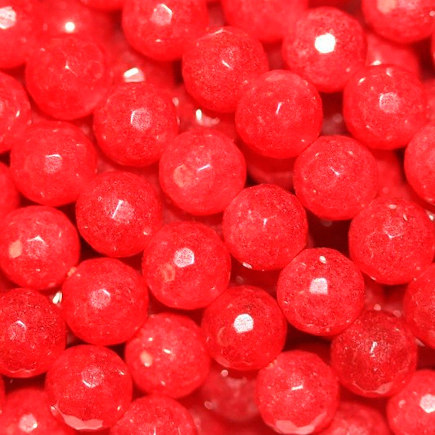 Perles rondes à facettes en jade rouge de 40 cm (16 pouces), 8 mm de diamètre, longueur 40 cm (16 pouces).