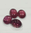 Rhodolite Garnet Lot Oval Cabochon 7-7.5x5.5mm.-(4pcs.)  -Gemstone Parcels-Loose Stones Wholesale Price