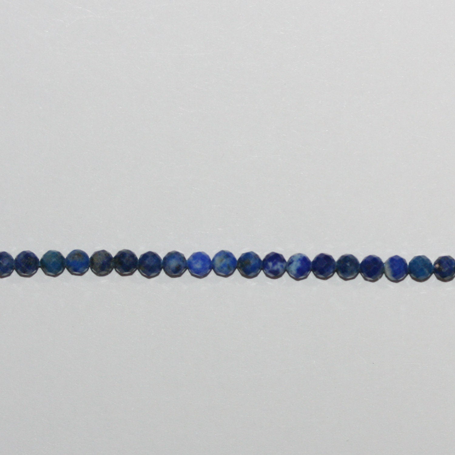 15" Perles rondes à facettes en lapis-lazuli de Saint-Laurent 3-3,5 mm.-Rig 39 cm.